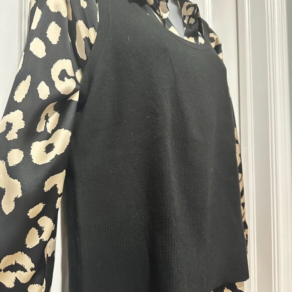 Ann Taylor Loft Black Scoop Neck Sleeveless Pullover Vest/Top, Size XL - Picture 4 of 11